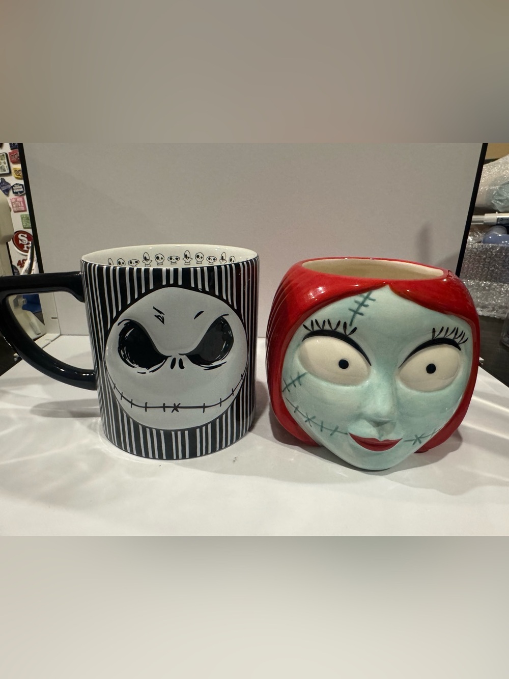 The nightmare before Christmas Jack and sally mugs
